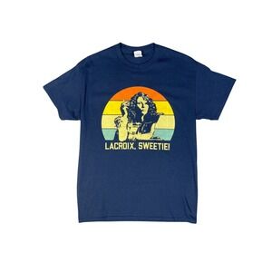 LACROIX SWEETIE Graphic Men's Medium navy blue tshirt short sleeve